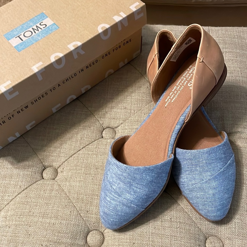 Toms Jutti D’orsay flats, women’s size 7
